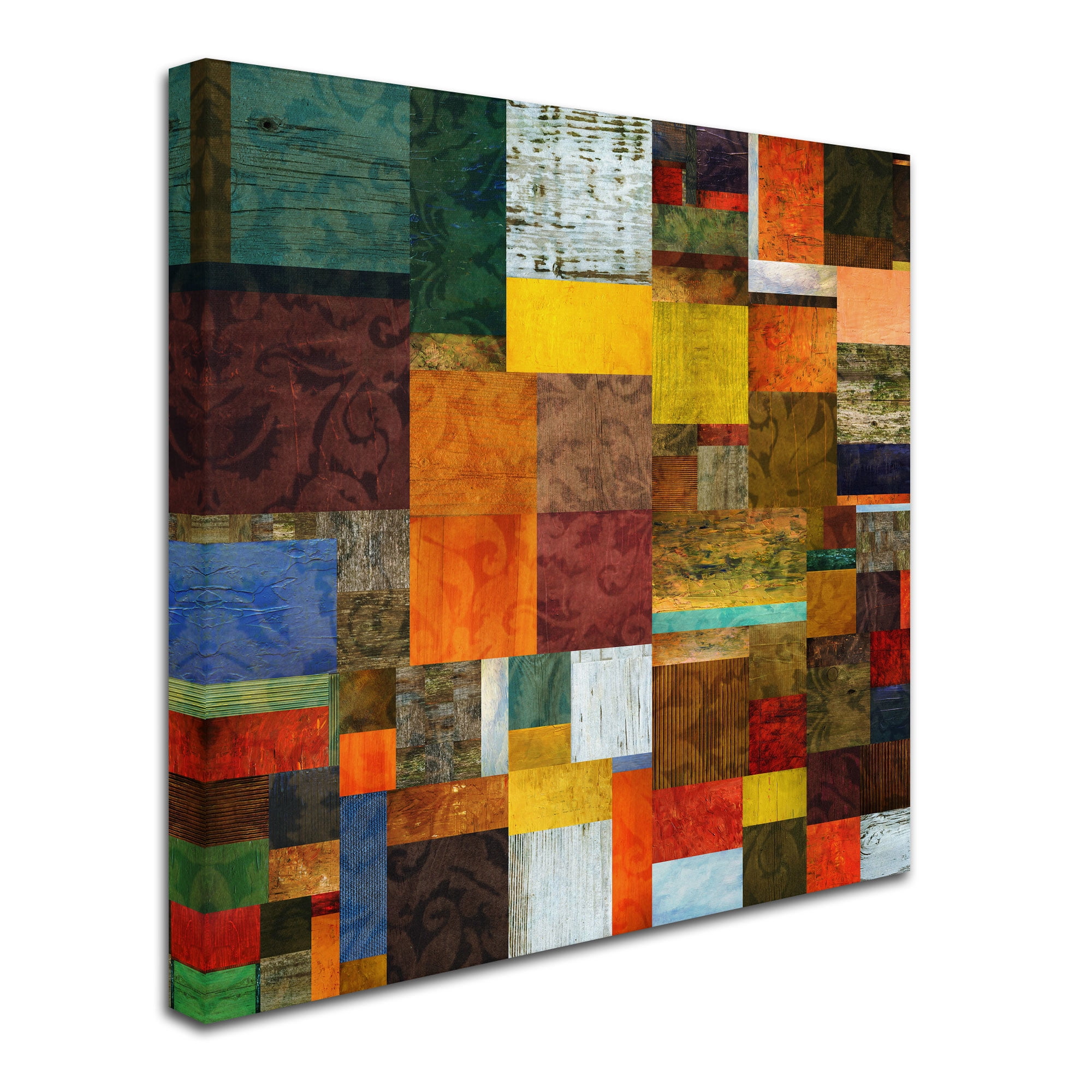 Trademark Fine Art "Brocade Color Collage 1" Canvas Art by Michelle Calkins