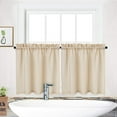 thumbnail image 2 of Kitchen Waffle Weave Tier Curtains Waterproof Rod Pocket Short Curtain Bathroom Valance, 2 of 8