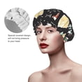 thumbnail image 4 of Kll Vegetable Quiche Pattern Shower Cap & Bath Cap For Women,Reversible Oversized Waterproof Shower Caps For All Hair Lengths,Elastic Reusable Bathing Hair Cap, 4 of 9