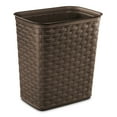 thumbnail image 3 of Sterilite Weave 3.4 Gallon Plastic Home/Office Wastebasket Trash Can (6 Pack), 3 of 10