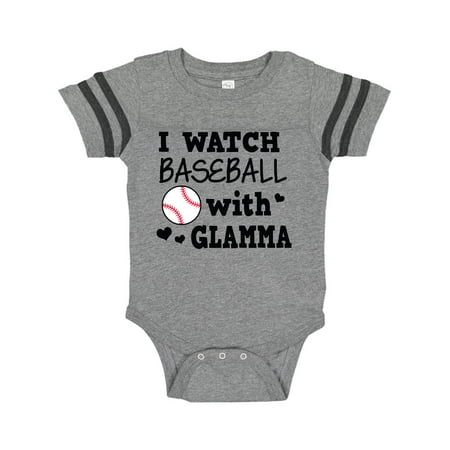 

Inktastic I Watch Baseball with My Glamma Gift Baby Boy or Baby Girl Bodysuit