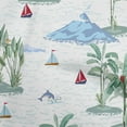 thumbnail image 1 of oneOone Georgette Viscose Turquoise Blue Fabric Tropical Beach Sewing Craft Projects Fabric Prints By Yard 42 Inch Wide, 1 of 4