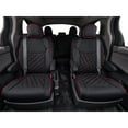 thumbnail image 5 of EKR Custom Fit Sienna Car Seat Covers for Toyota Sienna 2021 2022 2023 2024 2025 LE,XLE (8 Seats) Three Row,Full Set Leatherette Auto Seat Covers(Black with Red Piping), 5 of 7