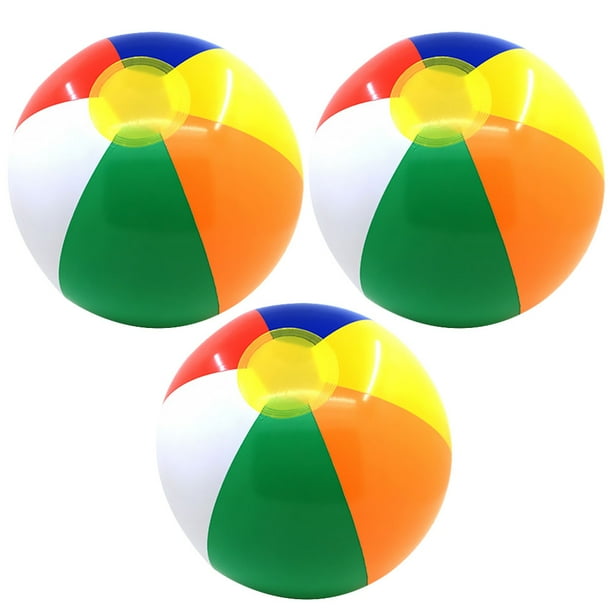 3 pelotas inflables de colores, divertidas pelotas de agua desinflables para playa, piscina y actividades al aire libre