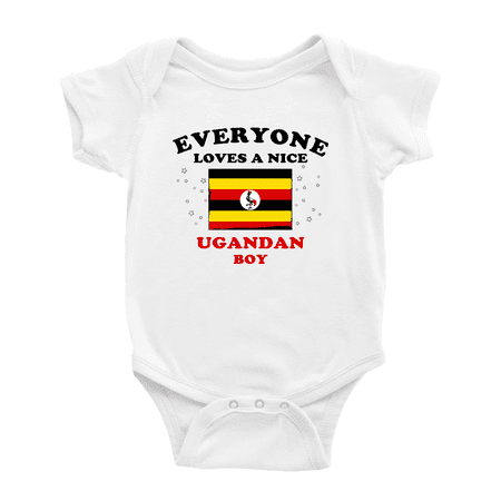 

Everyone Loves a Nice Ugandan Boy Baby Bodysuit Newborn Clothes Outfits (White 0-3 Months)