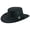 Black, variant on Trekker Leather Crushable Outback Hat For Men and Women Fold Up - S - Brown