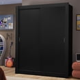 thumbnail image 1 of Ropero Closet Madesa Dallas 2 Puertas Corredizas 2 Cajones Negro, 1 of 10