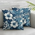 thumbnail image 3 of Leisuo  Flower Throw Pillow Covers Aloha Hawaiian Tropical Hawaii Hibiscus Floral Camo Square Pillow Cases for Decorative Cushion Bed Couch Sofa White, 3 of 5