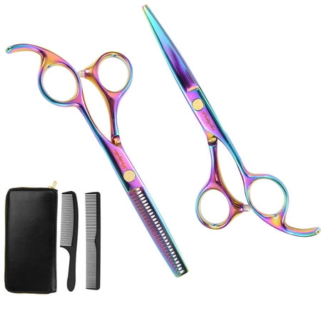 5 in 1 Hair Cutting Scissors Set Barber Shears Kit Hair Thinning Scissors Set Hair Teeth Shears Kit with Storage
