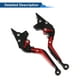 thumbnail image 5 of Palancas de freno y embrague cortas y largas para Yamaha TMAX560 2019-2020, palanca de freno ajustable de motocicleta, aleación de aluminio, cabeza negra, mango rojo, 5 of 6