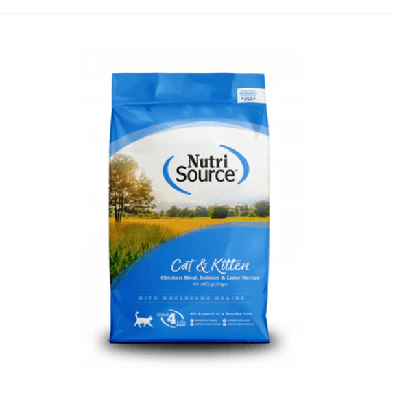 NutriSource Cat & Kitten Chicken, Salmon & Liver Dry Cat Food 12 lb