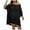 Black, variant on Luxalzxs Plus Size Swimsuit Coverups for Women 3/4 Sleeve Fringe Trim Swimwear Cover Ups Cool Pullover Bathing Suit Cover Up Beach Dress