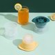 thumbnail image 2 of Juego de 4 bandejas y moldes redondos para cubitos de hielo con bolas de diamante cubiertos con silicona de grado alimenticio, fácil liberación, reutilizables para hacer cubitos de hielo para whisky, bebidas, negro Rojo Verde, 2 of 5