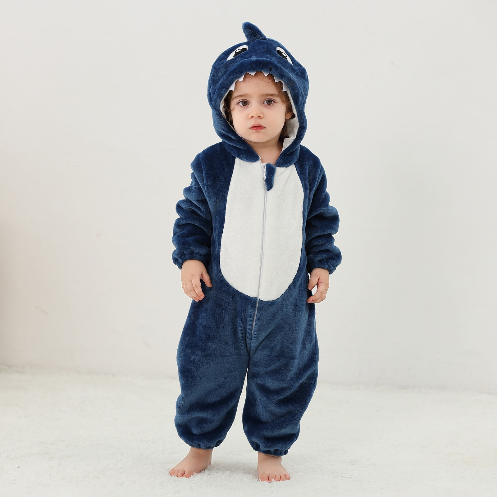 Ahuyic Toddler Kids Casual Rompers, Autumns And Winters Kids Long Sleeved JumpSuit,Toddler Boys And Girls Cute Printing Romper Long Sleeve Hooded Jumpsuit Cute Printing Flannel Clothes