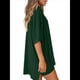 thumbnail image 3 of Traje Casual de Dos Piezas para Mujer, Camisa Holgada de Verano, Pantalones Cortos de Ciclismo, Ropa de Viaje para el Aeropuerto. Verde Oscuro S, 3 of 8