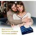 thumbnail image 2 of Memorial Sympathy Gifts for Loss of Loved One Mom Dad, Bereavement Gift Ideas, Best Bereavement Gifts, Hugs from Heaven Memorial Sympathy Throw Blanket for Couch 60" x 50" - Blue, 2 of 6