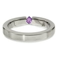 thumbnail image 4 of Edward Mirell Titanium Satin Amethyst 4mm Band, 4 of 4