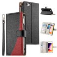 thumbnail image 1 of Funda cartera GANGXUN para iPhone SE 2020/2022 , cuero PU con tarjetero, cremallera, correa de mano, soporte y protección 397°, 1 of 6