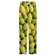 thumbnail image 5 of Lemons And Limes On Checkered Background Winter Female Pants Flannel High Waist Women Pants Lady Warm Straight Leg Plush Trousers, 5 of 7