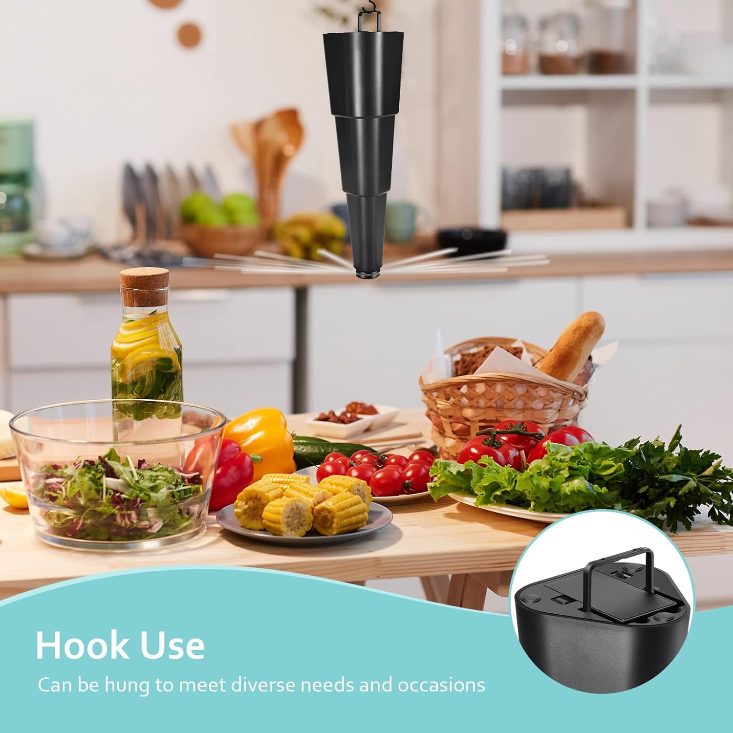6-Pack Fly Fans for Tables, Battery-Operated Bug Repellent Fans with Holographic Blades for Indoor Outdoor Dining, Picnic, BBQ & Restaurant, Modern