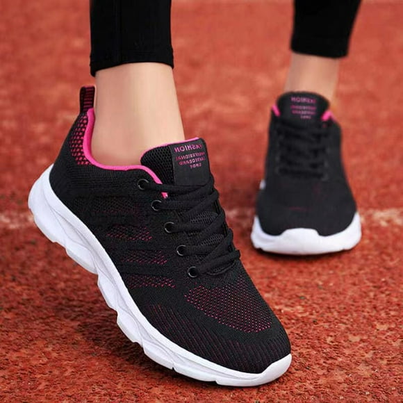CAICJ98 Walking Shoes Women Womens Running Shoes Athletic Slip On Walking Comfort Sneakers Breathable Casual Loafers,Red