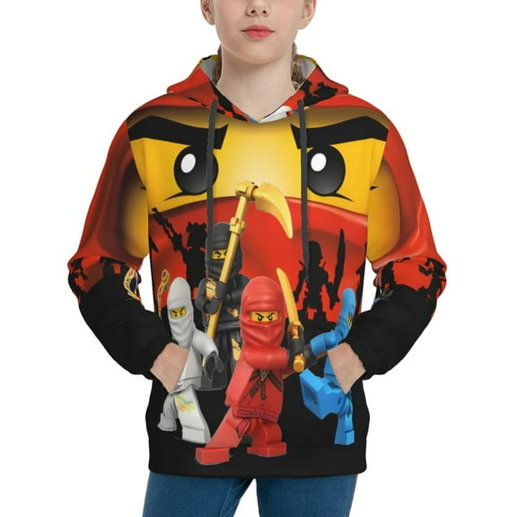 NinJago Printing Hooded Sweater Hoodies For Teens Boys Girls With Pocket Sweatshirt Hoody