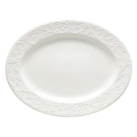 Lenox Opal Innocence Carved 16 in. Oval Platter