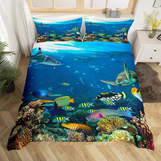 Coral top kids bedding
