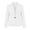 White, variant on Achuyrbd Women's Business Casual Blazer Jacket, Notched Lapel One Button Long Sleeve Work Office Blazer with Pockets & Ruched Cuffs, S-2XL