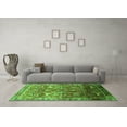 thumbnail image 3 of Ahgly Company Indoor Round Oriental Green Industrial Area Rugs, 3' Round, 3 of 4