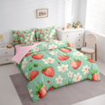 thumbnail image 3 of Manfei Country Floral 7-Piece Twin Bedding Sets,Cute Strawberries Bedding Comforter Set,Kawaii Daisy Sheet Sets For Girls,Luxury Bedroom Decor Reversible, 3 of 8
