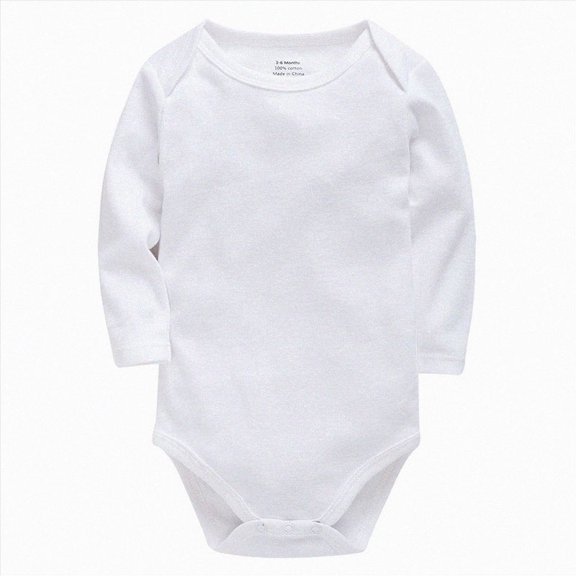 CAUYDY Newborn Girl One-Pieces Baby Long Sleeved Sleepwear for Boy Infant Cute Pjs Fall Winter Preemie Clothing 0-3M 6-9M 12-18M Sizes 0-3 Months,White