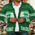 thumbnail image 2 of Men‘s Christmas Cardigans Ugly  Sweaters Reindeer Snowflake Shawl Collar Knitted Cardigan Sweater, 2 of 4
