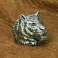 thumbnail image 2 of 925 Sterling Silver High Details Tiger Ring Biker Punk Jewelry TA223 US Size 14.5, 2 of 16
