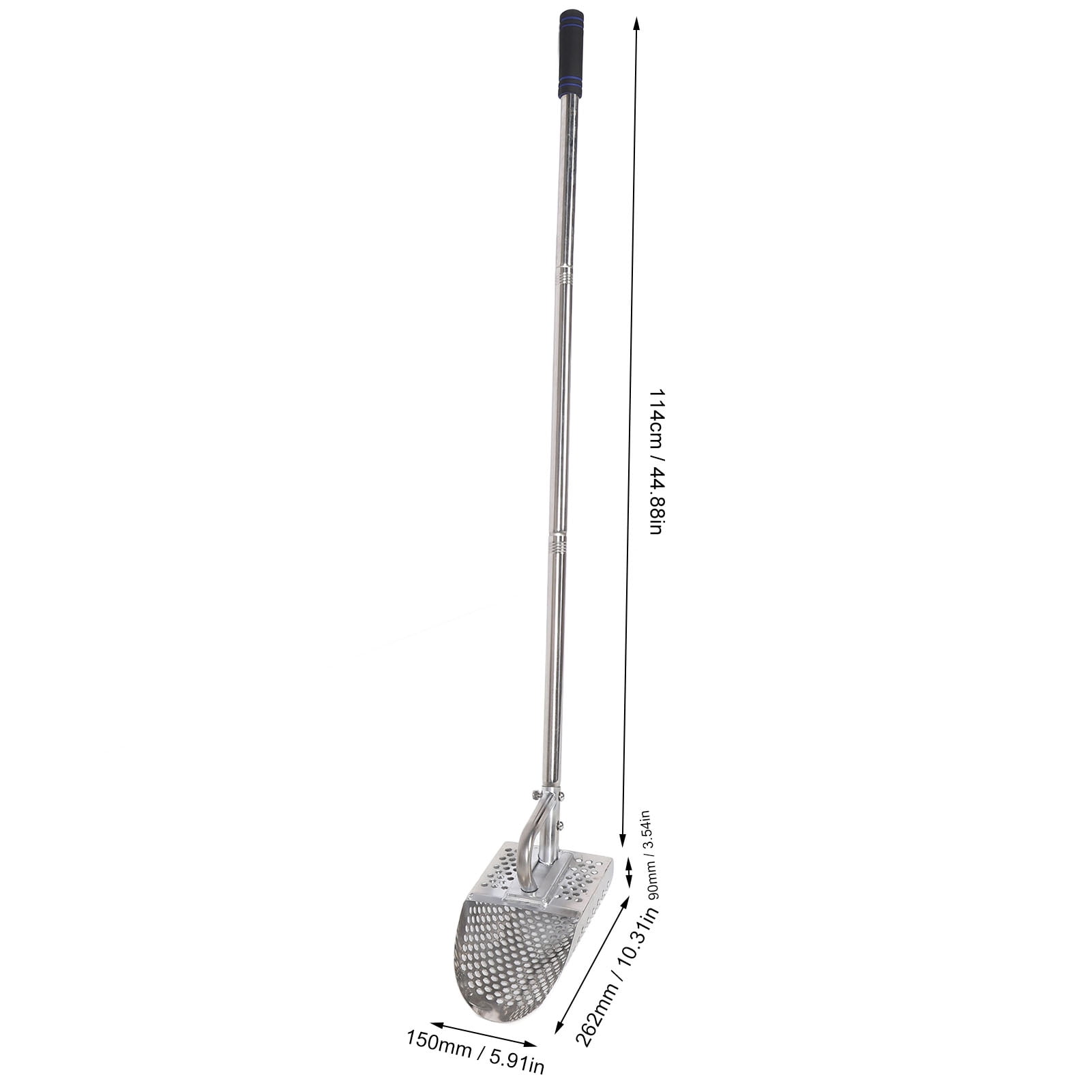 Metal Detector Sand Scoop Shovel, Sand Sifter Shovel Long Lasting Stainless Steel Efficient Rustproof Detachable Handle  For Treasure Detecting