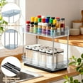 thumbnail image 2 of 3 Pack Pull Out Spice Rack Organizer for Cabinet, 2 Tier Slide Out Spice Racks Organizer, Spice Cabinet Organizers, Cabinet Size Need:12'' High x 11'' Deep x 5'' Wide, Clear Acrylic, 2 of 9