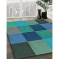 thumbnail image 3 of Ahgly Company Machine Washable Indoor Rectangle Transitional Dark Turquoise Green Area Rugs, 6' x 9', 3 of 7