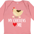 thumbnail image 4 of Inktastic My Chickens Love Me Boys or Girls Long Sleeve Baby Bodysuit, 4 of 5