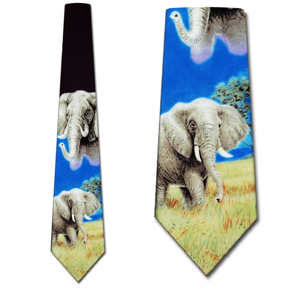 Elephants Necktie Mens Tie