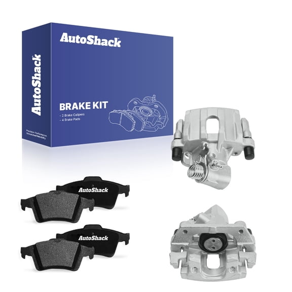 AutoShack Rear Brake Calipers   Ceramic Brake Pads Replacement for 2010-2013 Mazda 3 2012-2013 Mazda 3 Sport 6-PC Kit