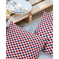thumbnail image 2 of Pack of 2 Outdoor Pillow Covers, Red Blue Plaid Woven Bag Color Waterproof Square Throw Pillowcase Cushion Decorative Pillow Covers for Couch Patio Tent, 24x24 in, 2 of 6