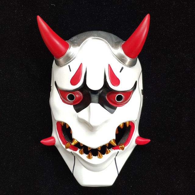 Juego Genji Devil Cosplay máscara unisex Halloween casco de cara completa máscaras regalo de Navidad