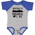 thumbnail image 3 of Inktastic Chicago Illinois Someone Loves Me Skyline Boys or Girls Baby Bodysuit, 3 of 5