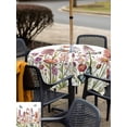 thumbnail image 5 of Outdoor Tablecloth with Umbrella Hole for Patio/Picnic/Party/Camping, Spring Floral Waterproof Table Cloth Square Cover Washable, Watercolor Lavender Daisy Butterflies Botanical (60"x 60"), 5 of 8