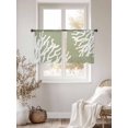 thumbnail image 3 of Coral Sage Green Sheer Curtains 45 Inch Length 2 Panels Set for Living Room/Bedroom, Coastal White Ocean Marine Nautical Beach Curtain Sheers Drapes Rod Pocket Curtains Window Treatment 52''x45''x2, 3 of 7