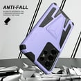 thumbnail image 3 of Dteck Case for Samsung Galaxy S22 Ultra with Stand, Hybrid Dual Layer Heavy Duty Military Grade Armor Defender Sleek Touch Protective Phone Cover Work with Magnetic Car Holder,Purple, 3 of 7