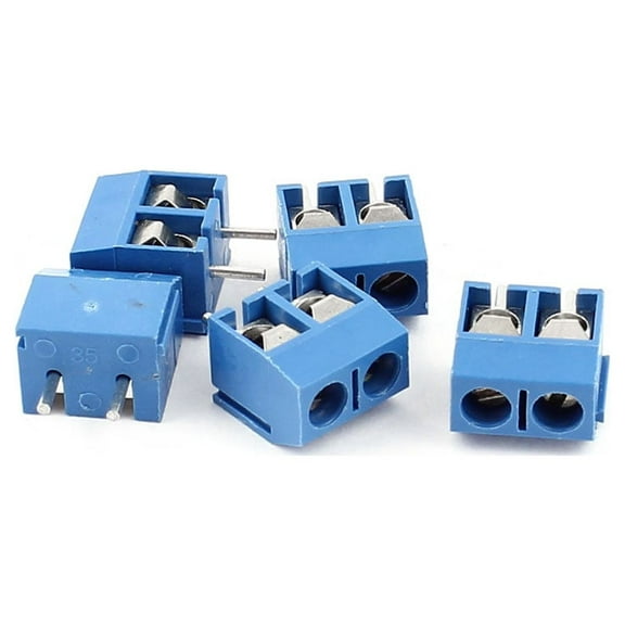 5Pcs 5.08mm 2pin Plug in Panel PCB Mount Screw Terminal Block Connector