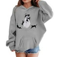 thumbnail image 4 of KAUOD Teen Girls Pullover Hoodies Ghost Graphic Oversized Cotton Hoodie Sweatshirts Youth Long Sleeve Fleece Tops Clothes, 4 of 8