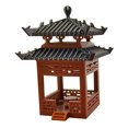 thumbnail image 3 of Mini estatua de pagoda, estatua de pagoda en miniatura, pabellón chino japonés, escultura de pabellón para jardín zen, para escritorio, hogar, oficina, meditación, accesorios de jardín de hadas, 3 of 8