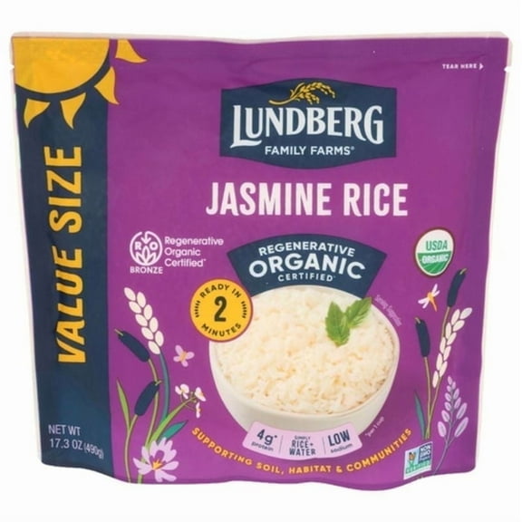 Lundberg Organic Jasmine Rice 17.3 oz Pack of 2